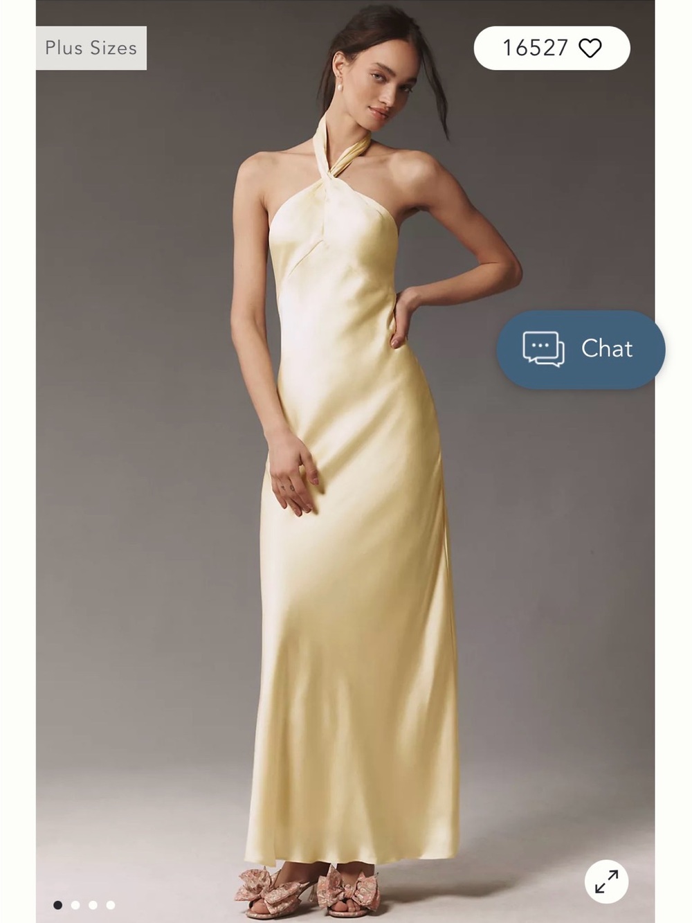 Anthropologie Satin Maxi Dress Medium